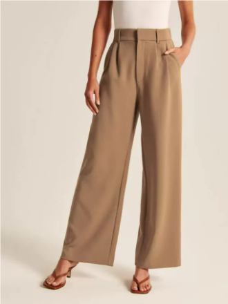 Pantalón de mujer de pierna ancha y talle alto – BREEZA
