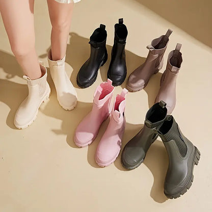 Botines impermeables de mujer con suela gruesa antideslizante – NERAYA