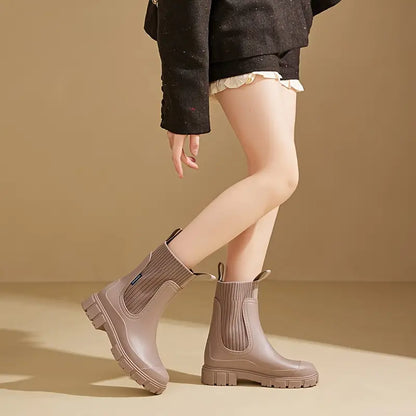 Botines impermeables de mujer con suela gruesa antideslizante – NERAYA