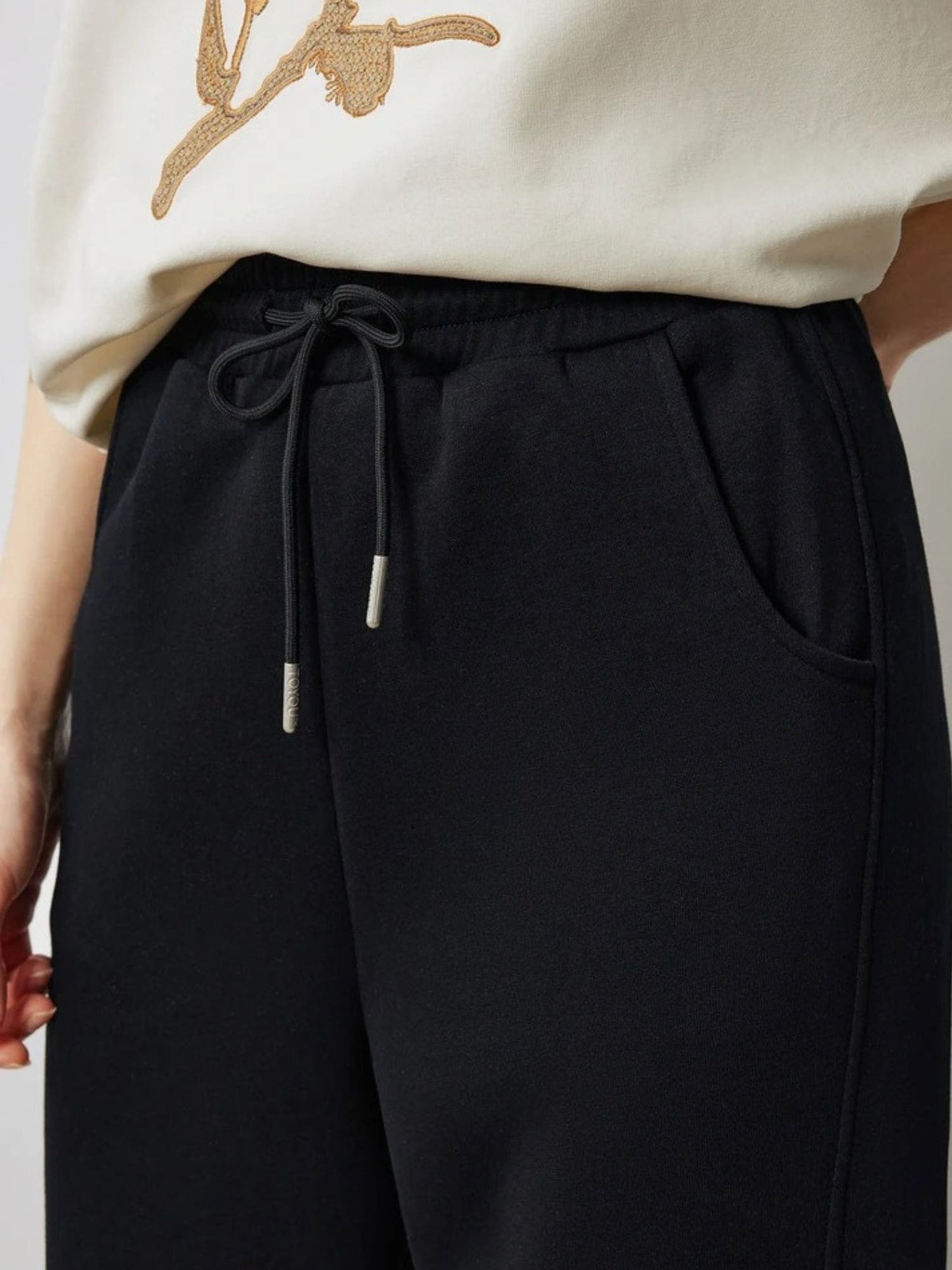 Pantalón de mujer con pernera recta y cintura elástica – LEONOR