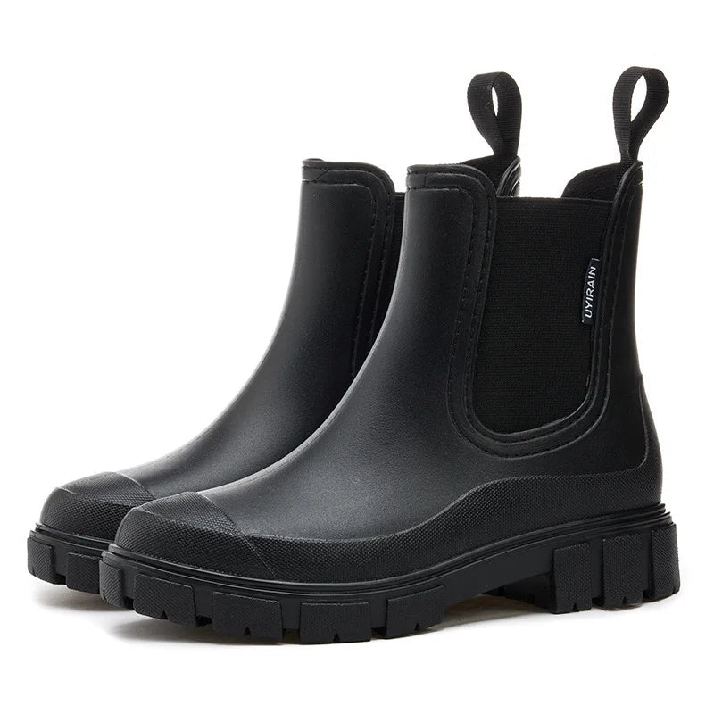 Botines de lluvia tipo Chelsea para mujer, impermeables y antideslizantes – RAINELLA