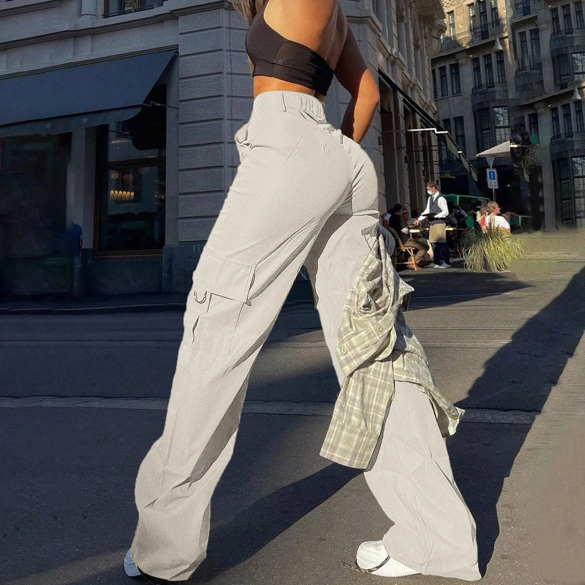 PATRICE - Pantalón cargo moderno y funcional para mujer