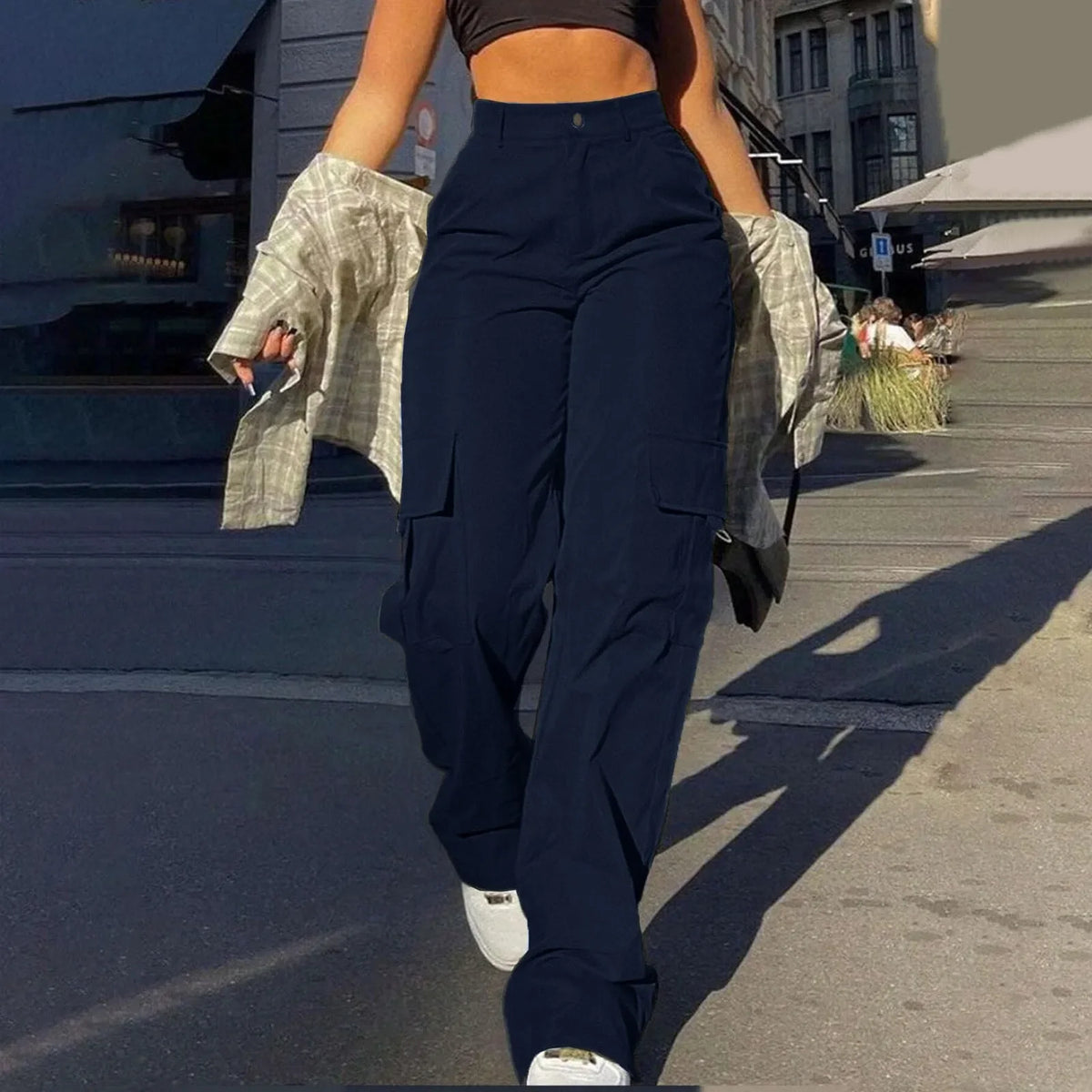 PATRICE - Pantalón cargo moderno y funcional para mujer