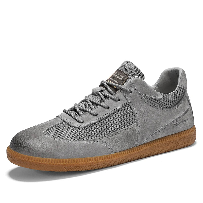 CALVINOX – Zapatillas de hombre en ante y malla con diseño deportivo urbano