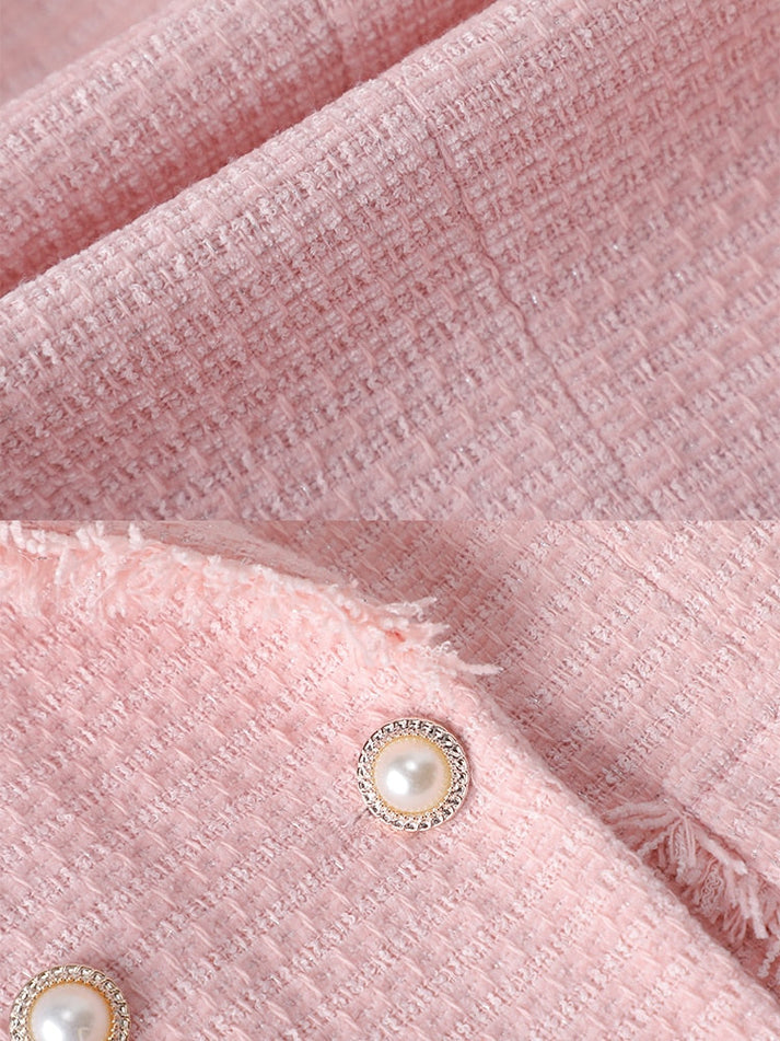 ROMOLA – Blazer estiloso con flecos y tela texturizada para mujer