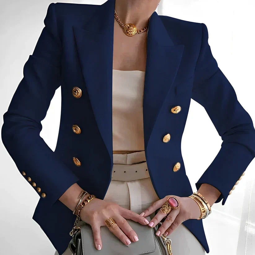 Americana formal de doble botonadura con puños abotonados – MIRELLE