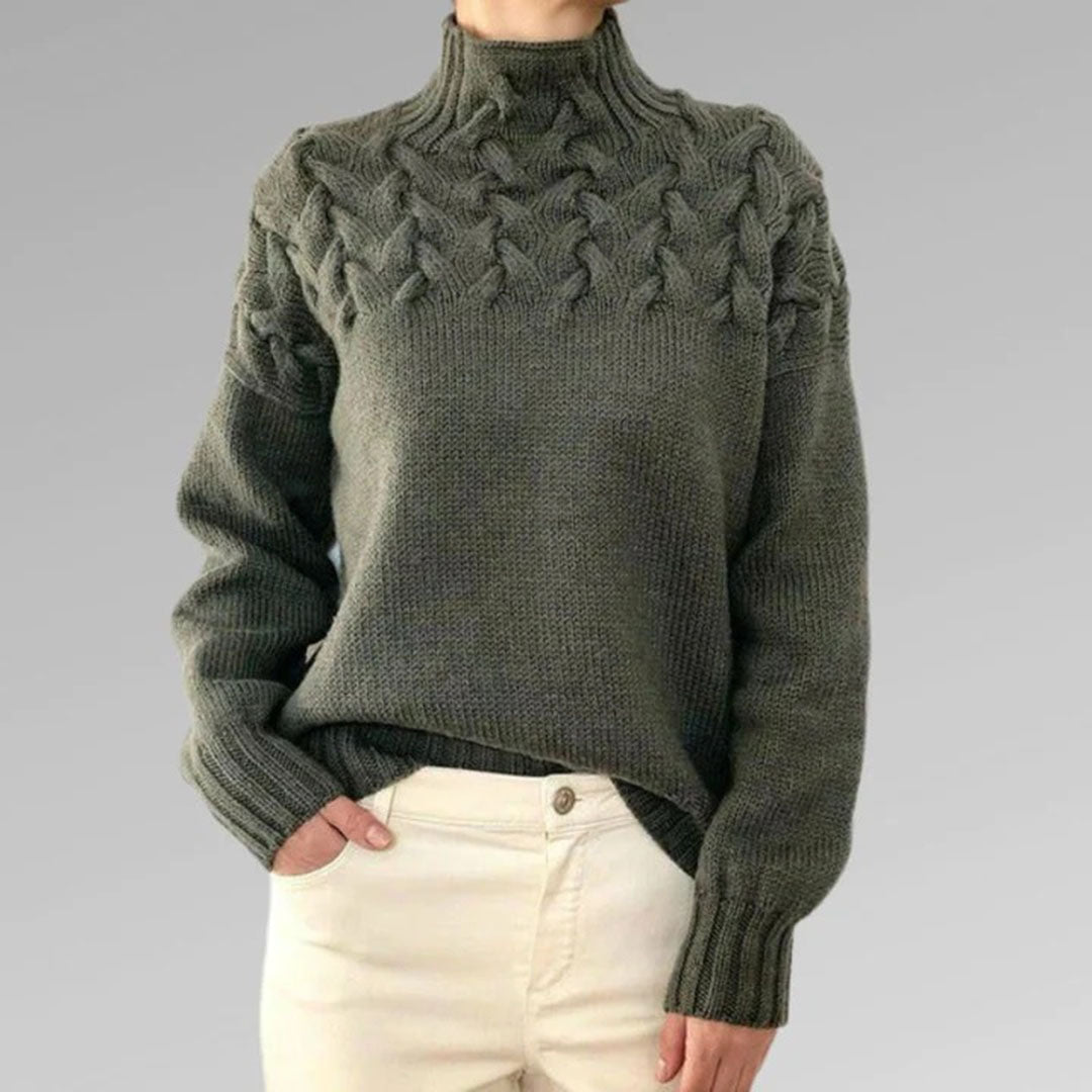 MARTA - Suéter de punto con cuello alto para mujer