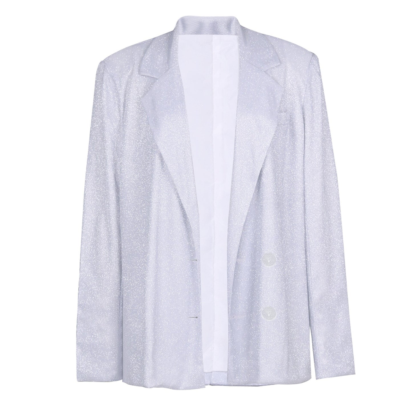 Conjunto de blazer oversize con top y pantalón brillante – LUNARIA