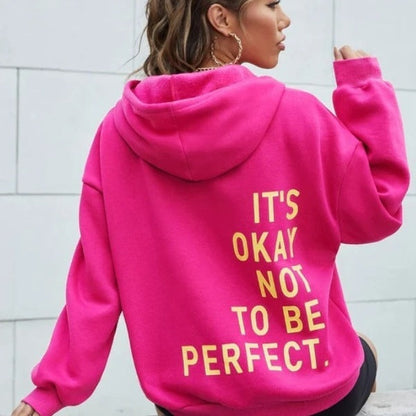 Sudadera oversize con capucha y estampado moderno para mujer – SABRINA