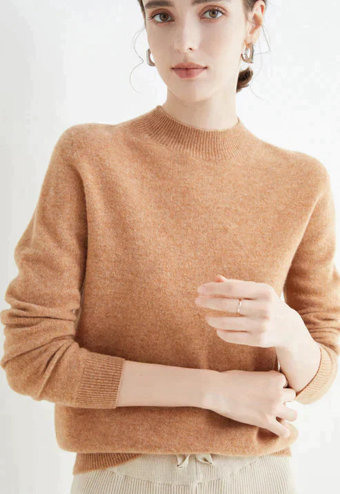 ANDI – Suéter clásico de cuello alto para mujer