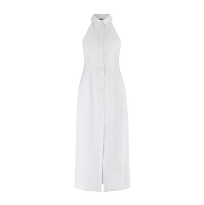 Vestido Maxi De Mujer Sin Mangas Con Profunda V-Cuello Y Estilo Elegante – AAVA