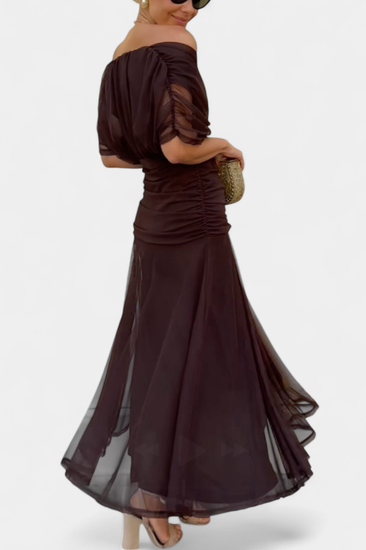 Amaranta – Vestido maxi floral con escote en V para mujer