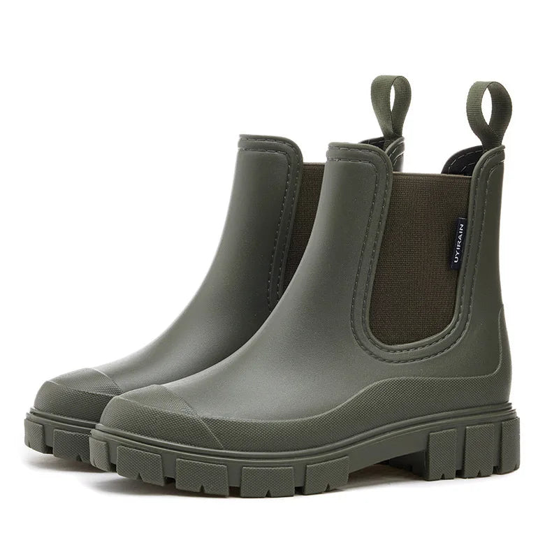 Botines de lluvia tipo Chelsea para mujer, impermeables y antideslizantes – RAINELLA