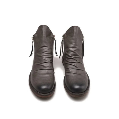 Botines de hombre de piel con cremallera lateral – VAREK