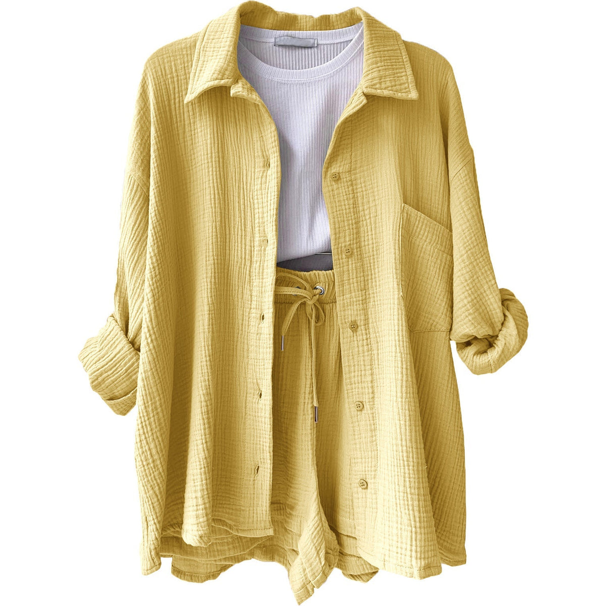 Conjunto de dos piezas en algodón para mujer, estilo relajado y elegante – LUNARIA