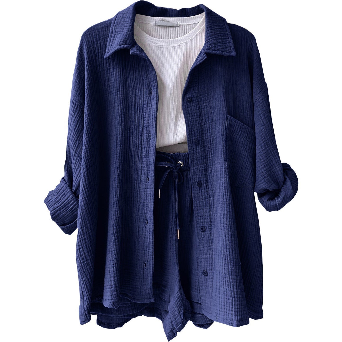 Conjunto de dos piezas en algodón para mujer, estilo relajado y elegante – LUNARIA