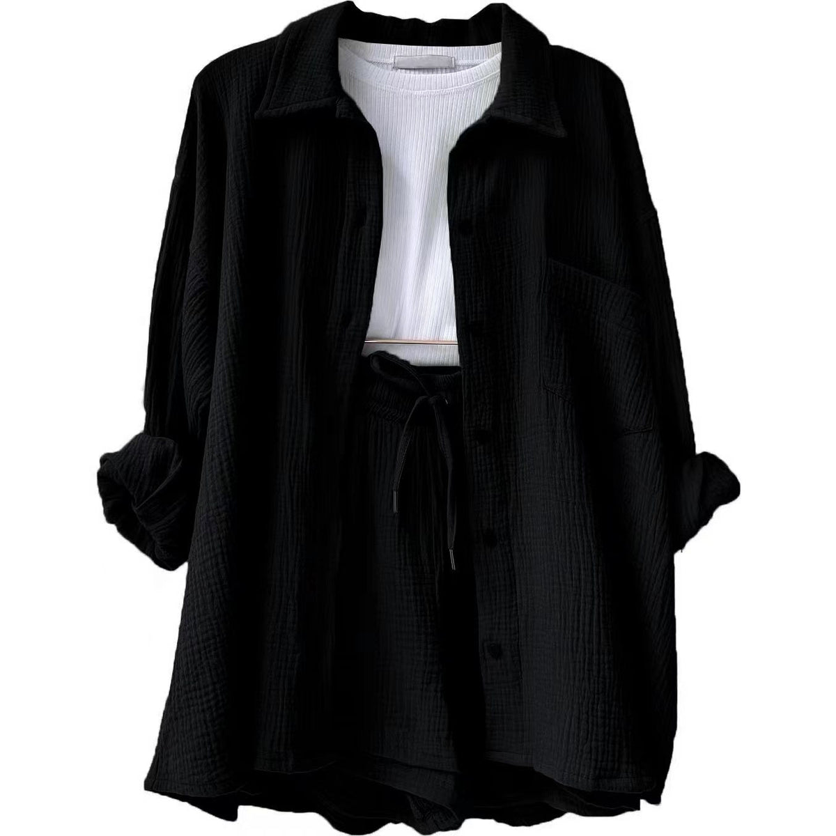 Conjunto de dos piezas en algodón para mujer, estilo relajado y elegante – LUNARIA