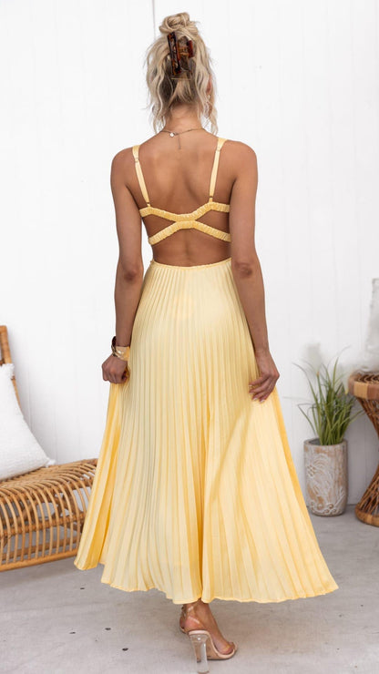 Vestido largo de verano con diseño fluido y toque romántico – FLOÉA
