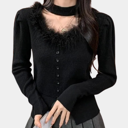 Top de punto para mujer con ajuste suave y diseño versátil – SELENE