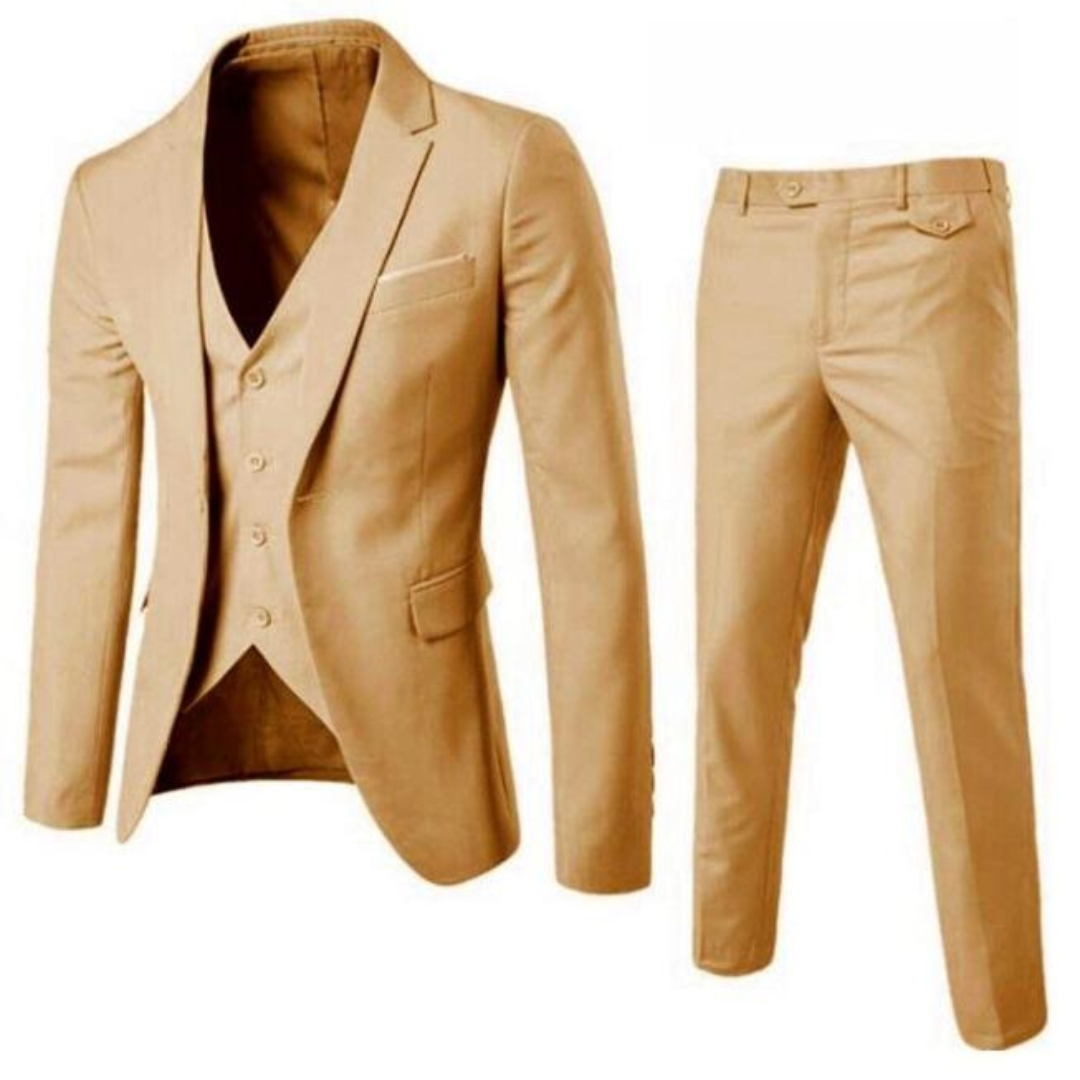 Traje negro clásico de hombre de tres piezas – NOIRÉL