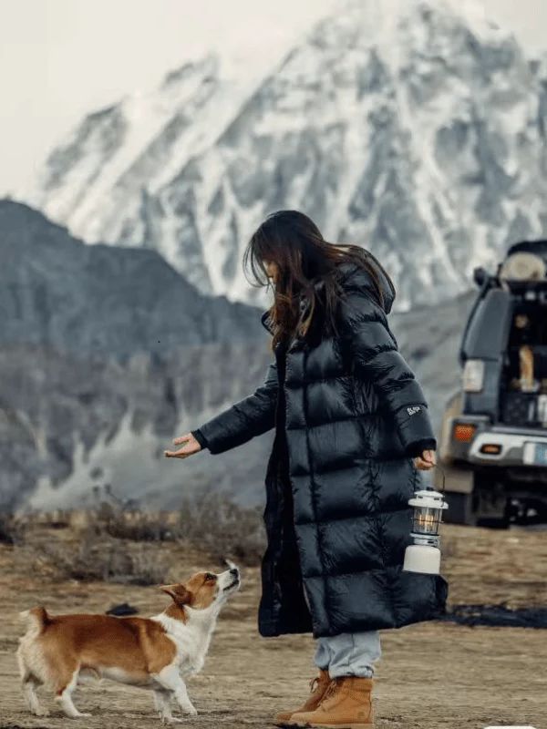 VIVIA - Abrigo largo de plumón para mujeres para el invierno