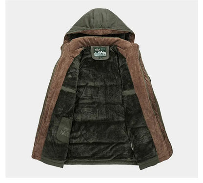 Chaqueta de invierno para hombre con forro cálido y capucha – JACKOR