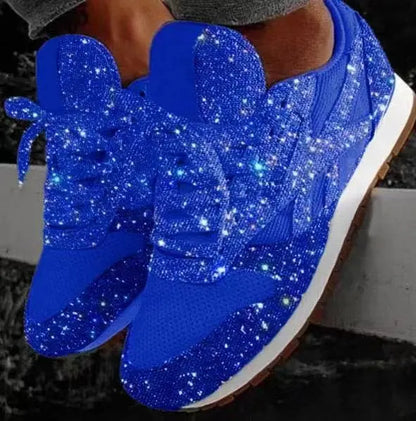 Zapatillas de mujer con acabado brillante y efecto glitter – HENRIELLA