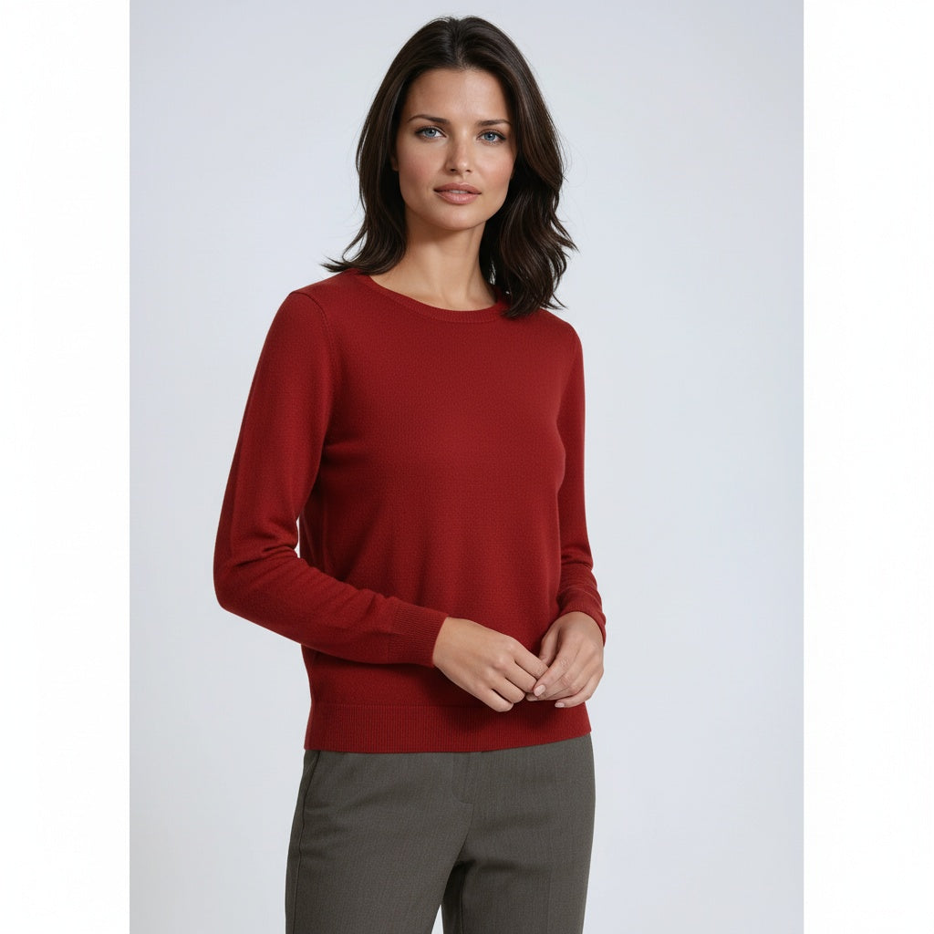 Jersey de mujer con manga larga y cuello redondo – SELVINA