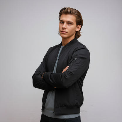 MILVAN – Cazadora bomber para hombre con cremallera y estilo urbano
