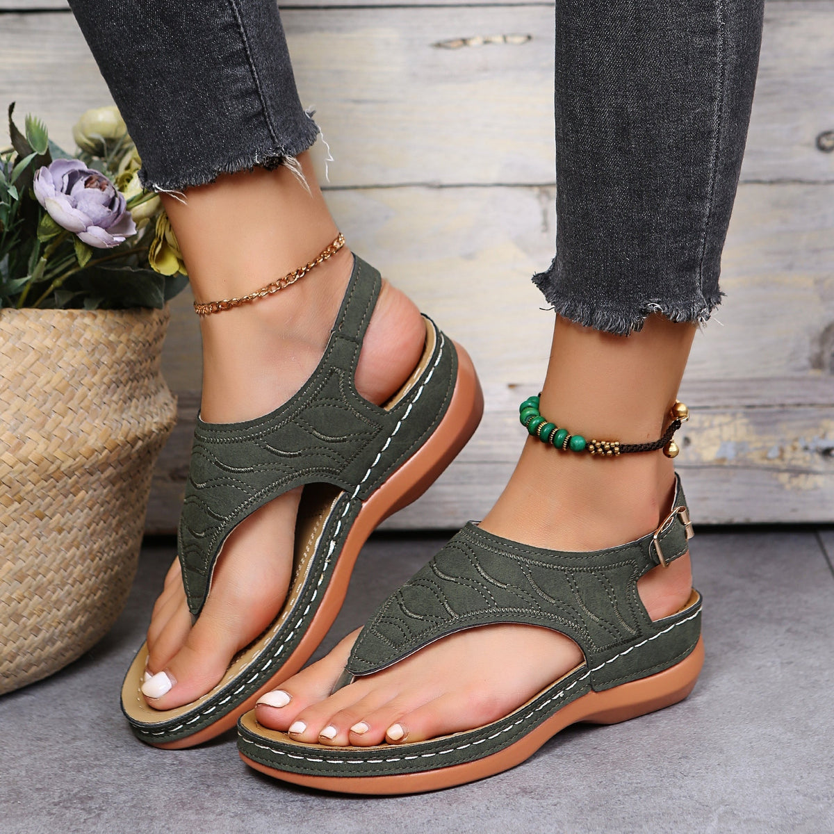 Sandalias de cuña elegantes y cómodas para mujer, perfectas para el verano – LUNA