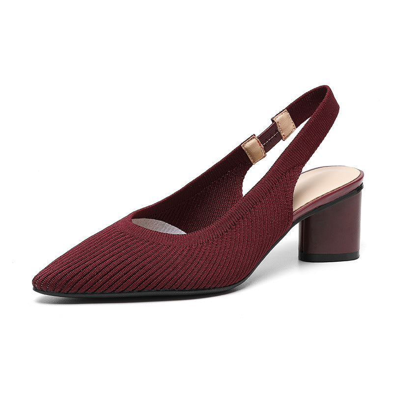 Tacones elegantes con punta fina y tira trasera – VALSERA