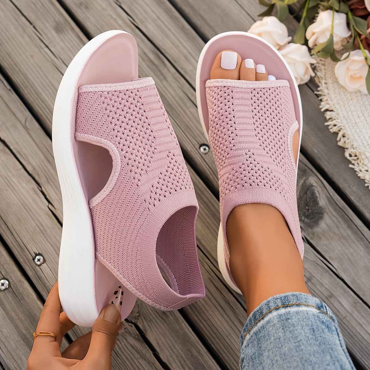 Sandalias Ligadas Ligeras con Soporte de Arco para Mujeres - AIRVA