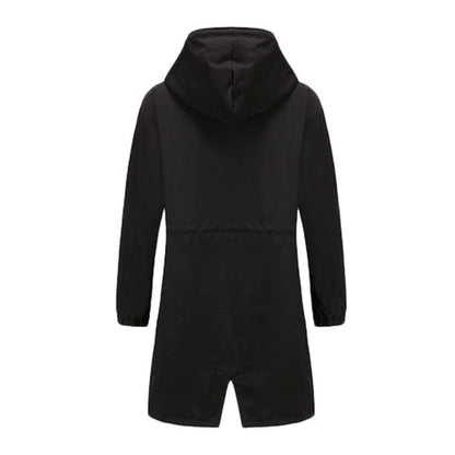 ISABELLA - Gabardina larga con capucha y cuello alto para mujer