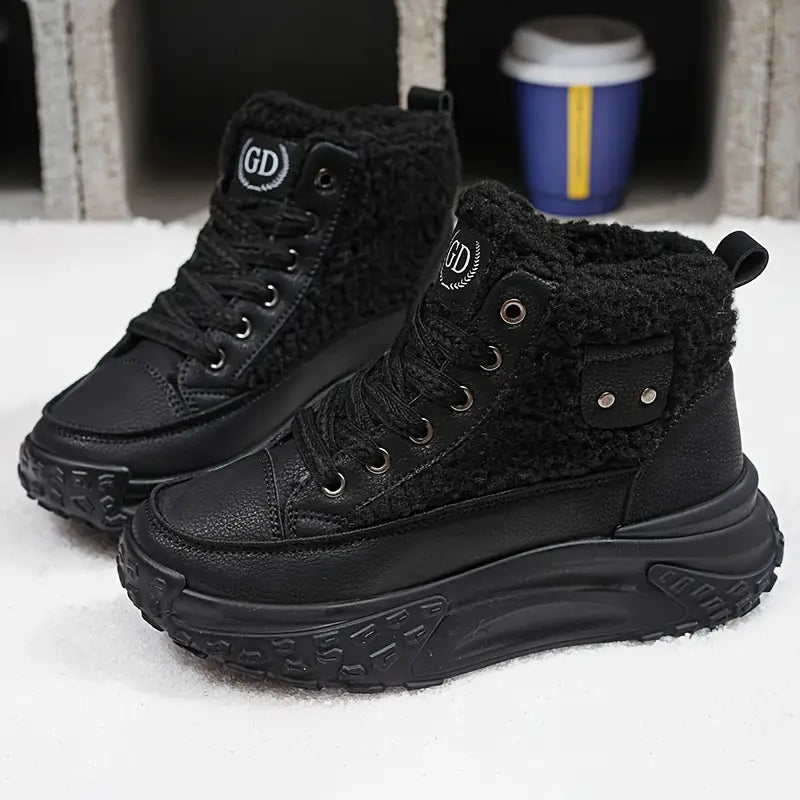 ESME - Botines impermeables de felpa para mujer