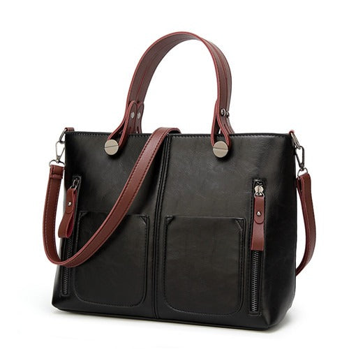 ADELINA - Bolso de hombro vintage de cuero para mujer