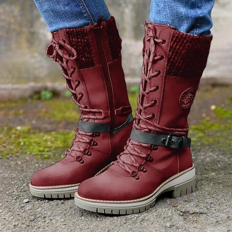 LIEN - Botas cómodas para mujeres con suela antideslizante