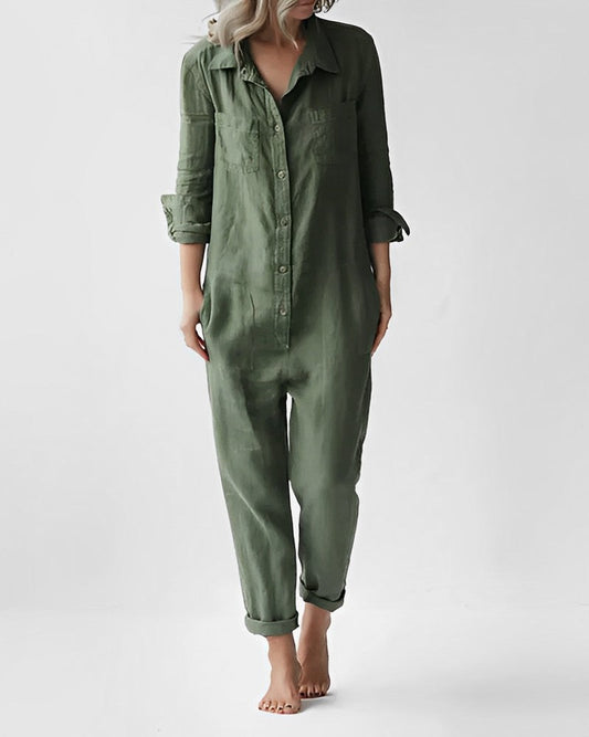 EMELIA – Mono verde estilizado para mujer con diseño sofisticado