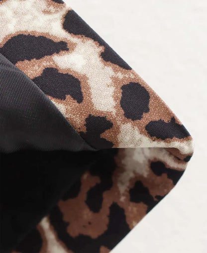 Chaleco entallado con escote en V y estampado animal para mujer – DARIA