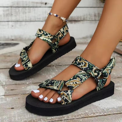 Lima - Sandalias de Playa de Estilo Étnico Cómodas de Verano para Mujer