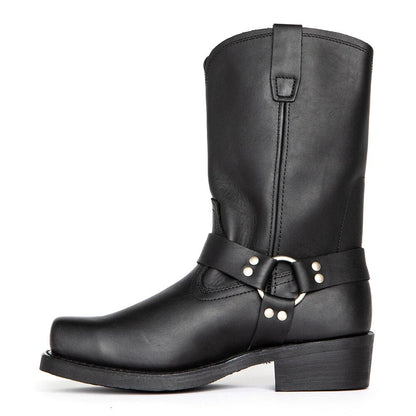 Botas cowboy de hombre en piel con hebilla decorativa – MALDRIC