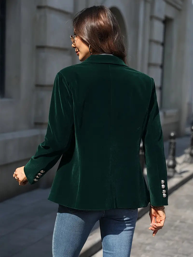 Blazer de lujo en terciopelo para mujer – DEVIKA