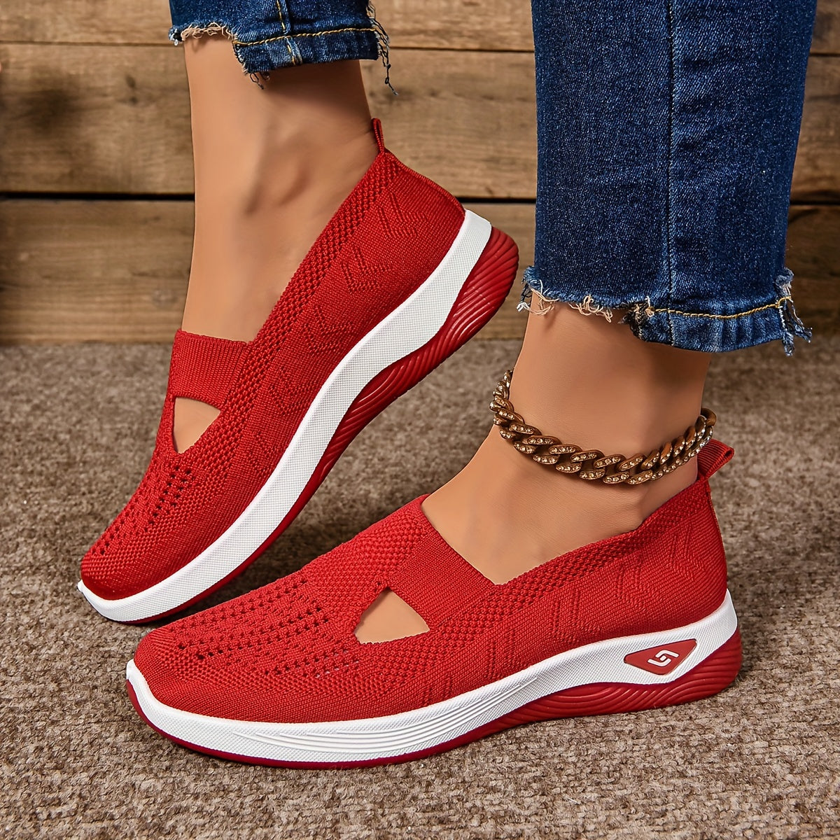 Zapatillas slip-on con cuña ligeras y transpirables para mujer – SERENA