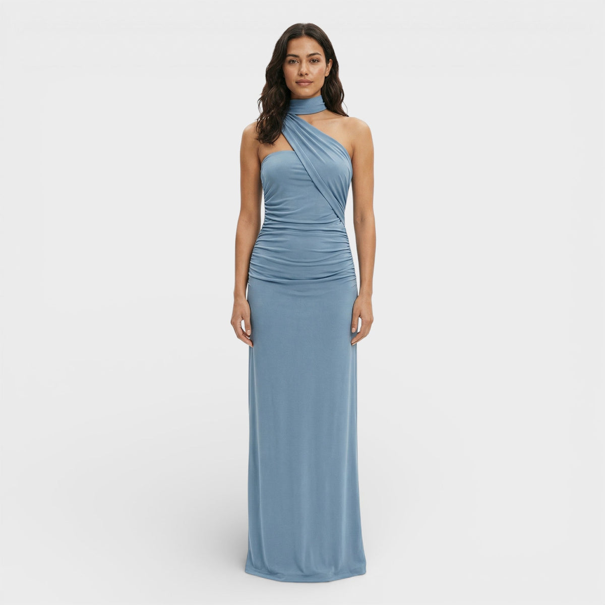ELENA – Vestido maxi halter con espalda descubierta