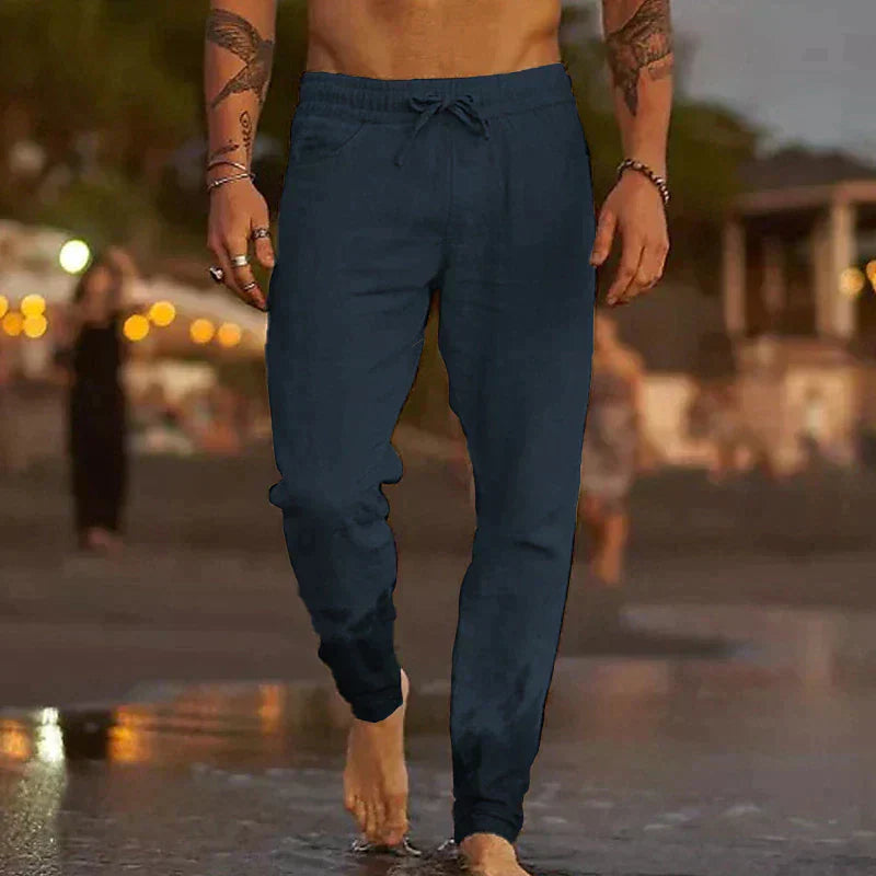 LinoVibe Classic – Pantalones de lino para hombre atemporales, frescos y versátiles para look urbano