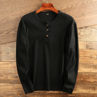 Camiseta Henley de manga larga para hombre – Bravent