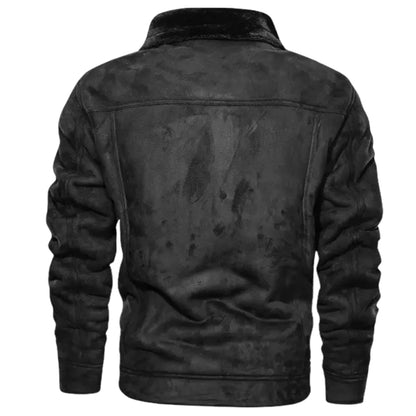 GRETE - Abrigo retro con forro de felpa para hombre