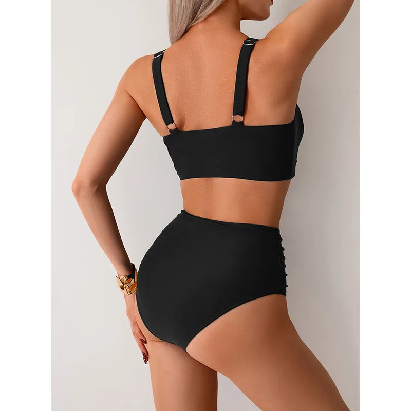Marina – Bikini de talle alto con detalle de giro para mujer