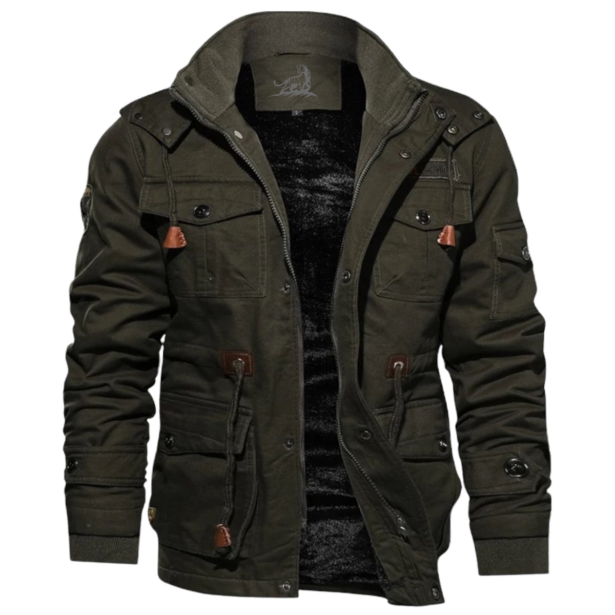 MARC - Chaqueta táctica para exteriores con múltiples bolsillos para hombre