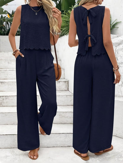 Conjunto veraniego de dos piezas con top y pantalón corto – NOÉLA