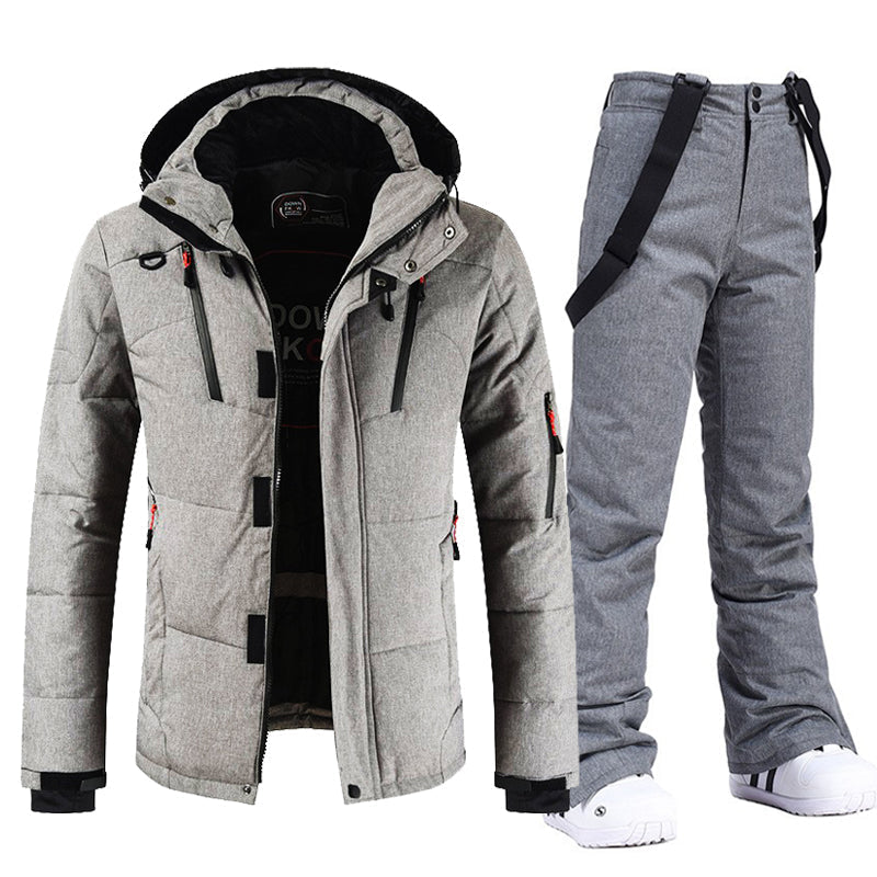 AXEL - Conjunto de chaqueta y pantalón acolchados para invierno resistente a la intemperie para hombre
